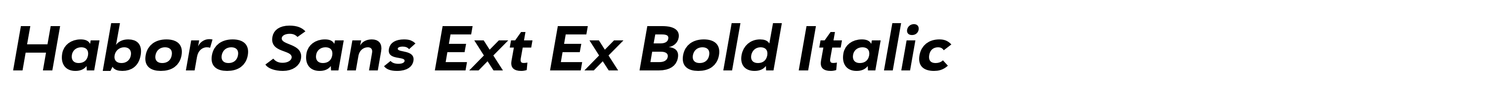Haboro Sans Ext Ex Bold Italic