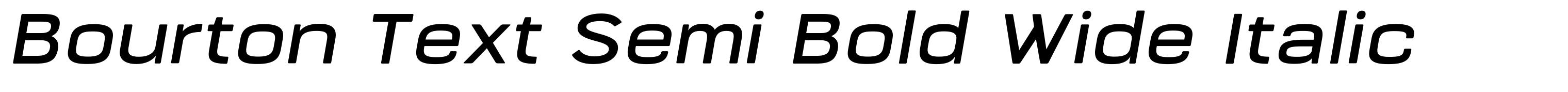 Bourton Text Semi Bold Wide Italic