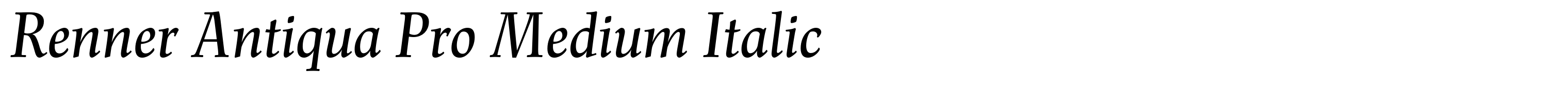 Renner Antiqua Pro Medium Italic