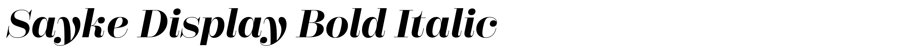 Sayke Display Bold Italic