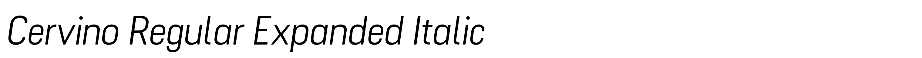Cervino Regular Expanded Italic