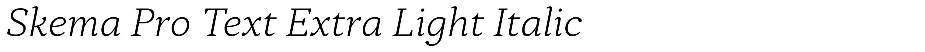 Skema Pro Text Extra Light Italic