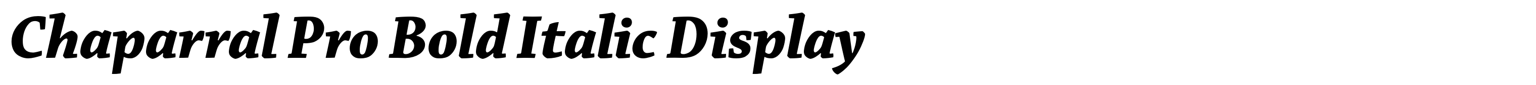 Chaparral Pro Bold Italic Display