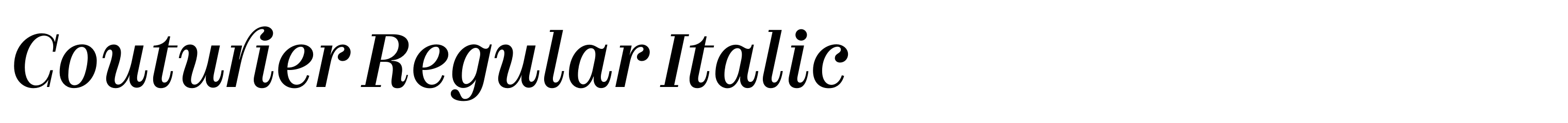 Couturier Regular Italic