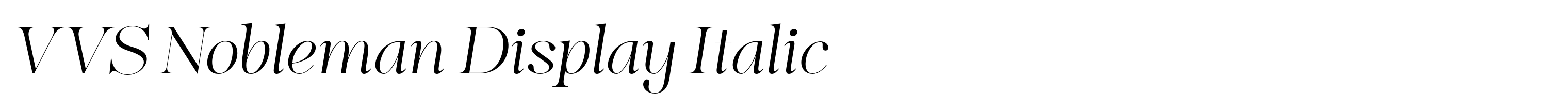 VVS Nobleman Display Italic