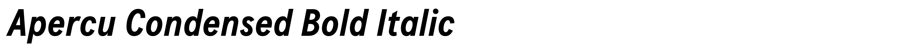 Apercu Condensed Bold Italic
