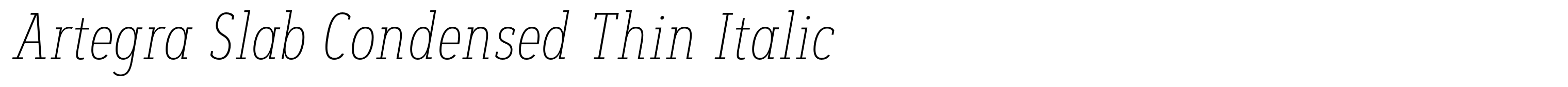 Artegra Slab Condensed Thin Italic
