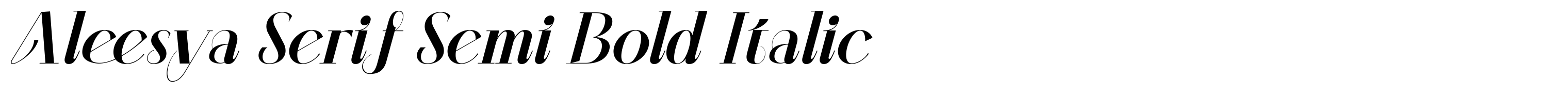 Aleesya Serif Semi Bold Italic