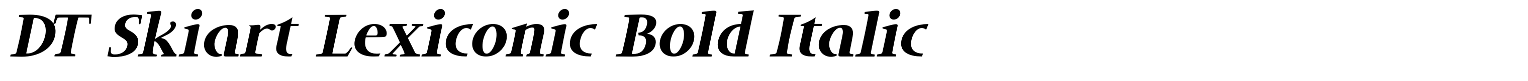 DT Skiart Lexiconic Bold Italic