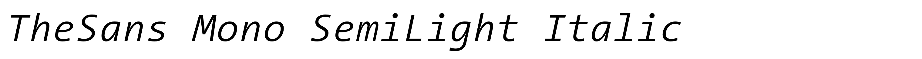 TheSans Mono SemiLight Italic