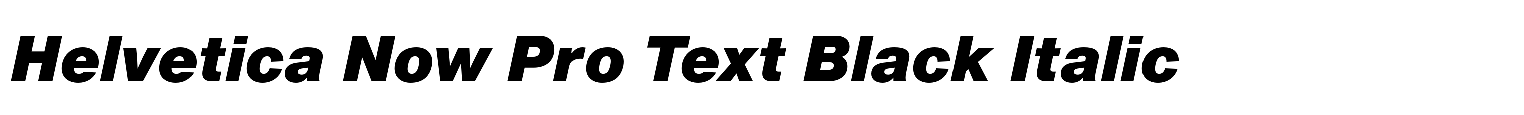 Helvetica Now Pro Text Black Italic