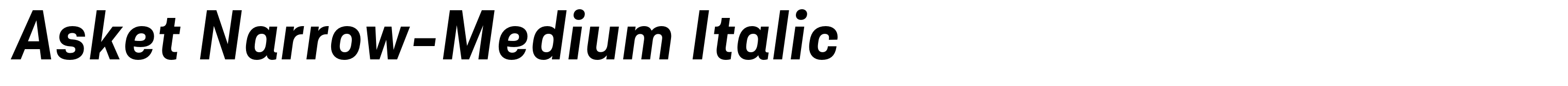 Asket Narrow-Medium Italic
