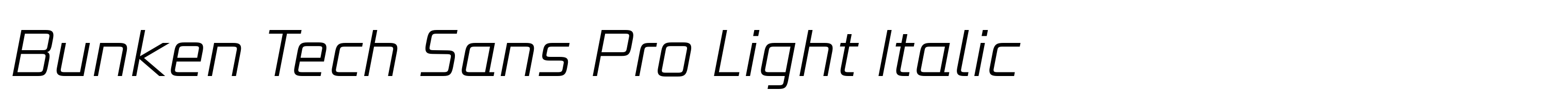 Bunken Tech Sans Pro Light Italic