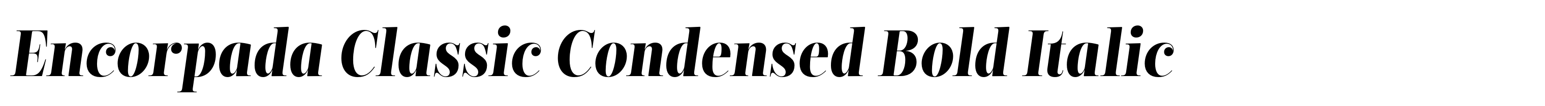 Encorpada Classic Condensed Bold Italic