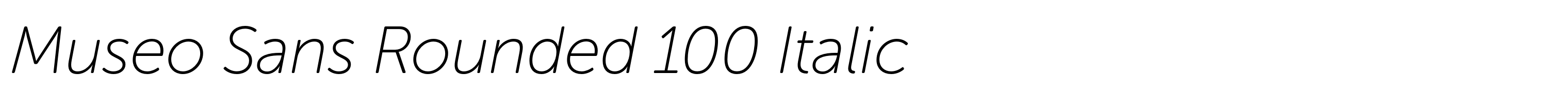 Museo Sans Rounded 100 Italic