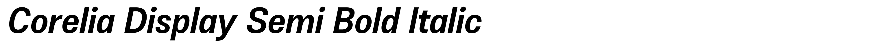 Corelia Display Semi Bold Italic