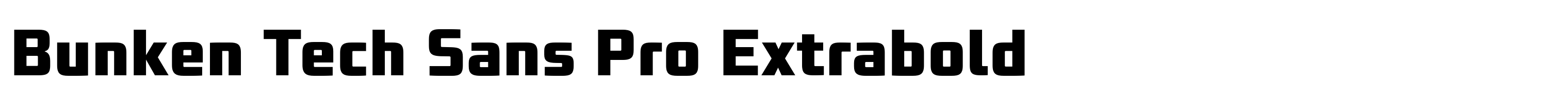 Bunken Tech Sans Pro Extrabold