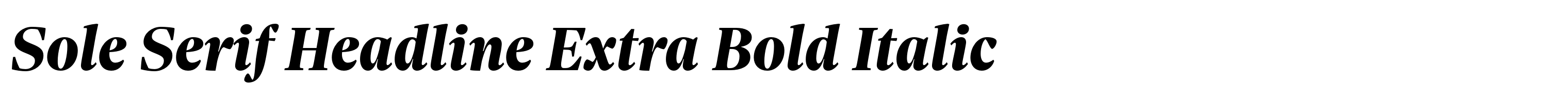 Sole Serif Headline Extra Bold Italic