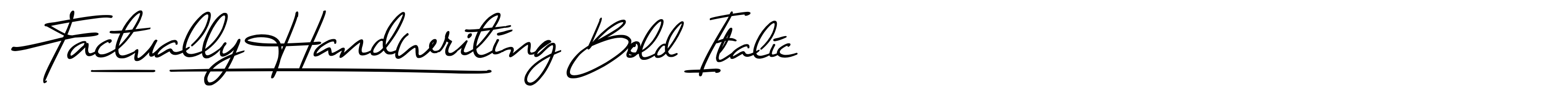 Factually Handwriting Bold Italic