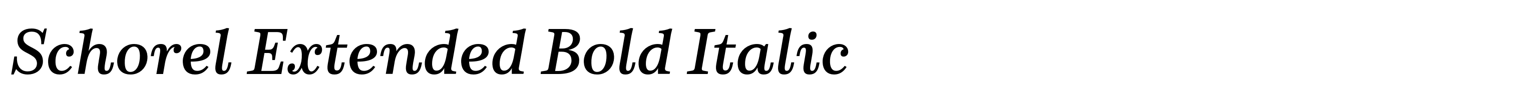 Schorel Extended Bold Italic