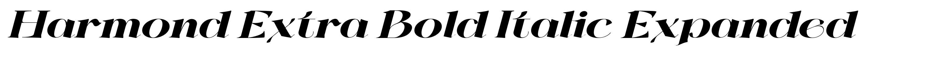 Harmond Extra Bold Italic Expanded