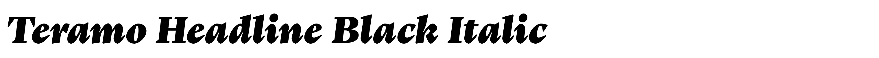 Teramo Headline Black Italic