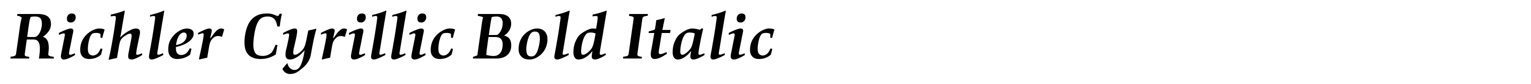 Richler Cyrillic Bold Italic