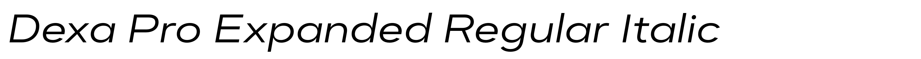 Dexa Pro Expanded Regular Italic