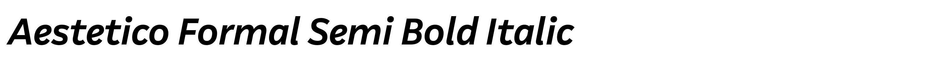 Aestetico Formal Semi Bold Italic