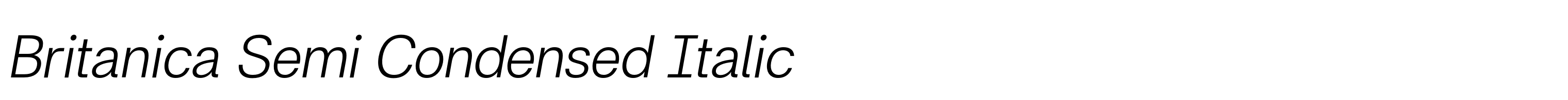 Britanica Semi Condensed Italic