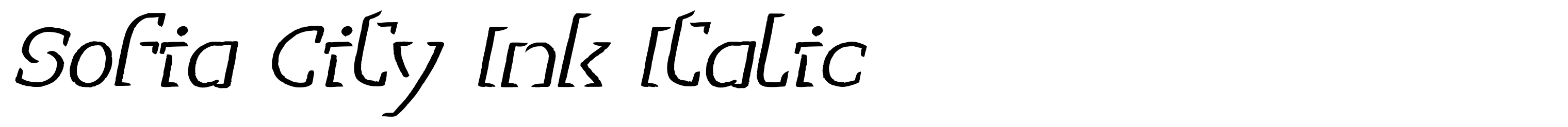 Sofia City Ink Italic