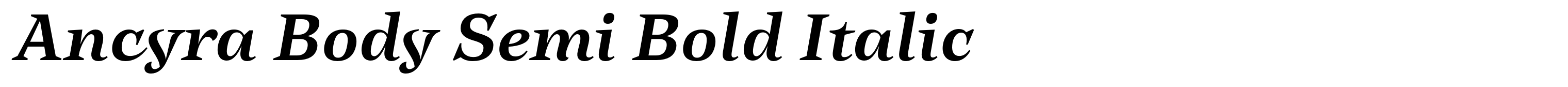 Ancyra Body Semi Bold Italic