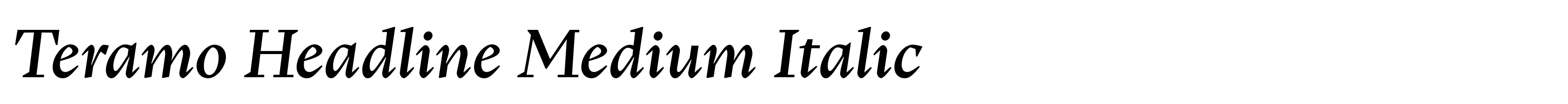 Teramo Headline Medium Italic