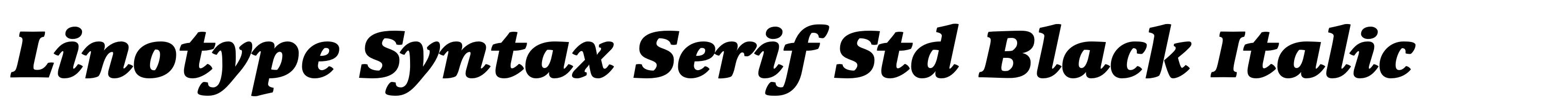 Linotype Syntax Serif Std Black Italic