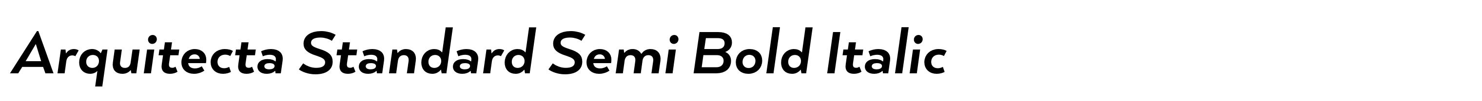 Arquitecta Standard Semi Bold Italic