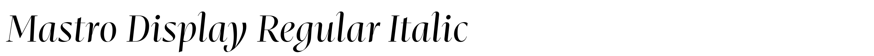 Mastro Display Regular Italic