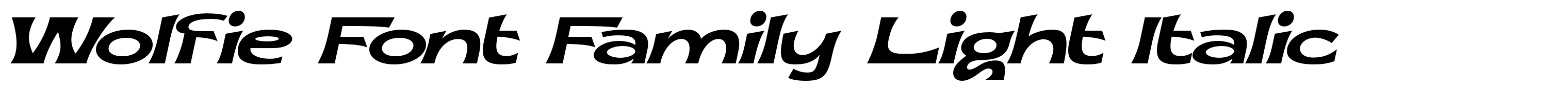 Wolfie Font Family Light Italic