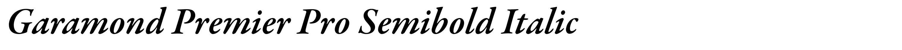 Garamond Premier Pro Semibold Italic