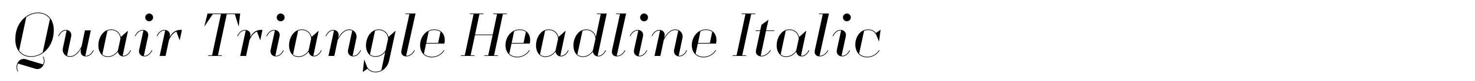 Quair Triangle Headline Italic