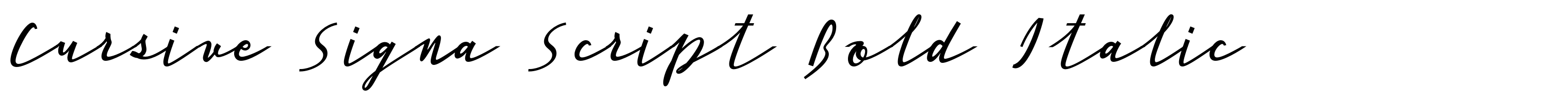 Cursive Signa Script Bold Italic