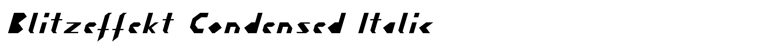 Blitzeffekt Condensed Italic