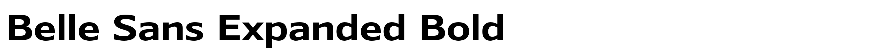 Belle Sans Expanded Bold