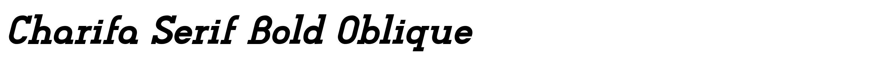 Charifa Serif Bold Oblique