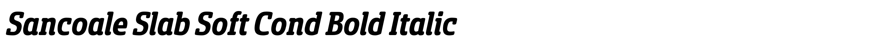 Sancoale Slab Soft Cond Bold Italic