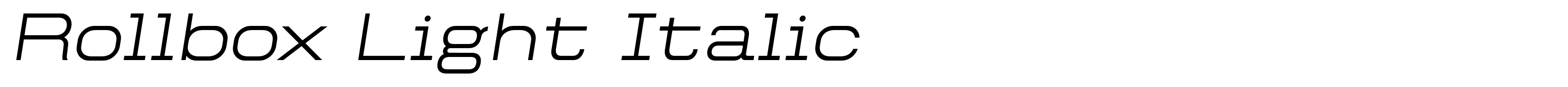 Rollbox Light Italic