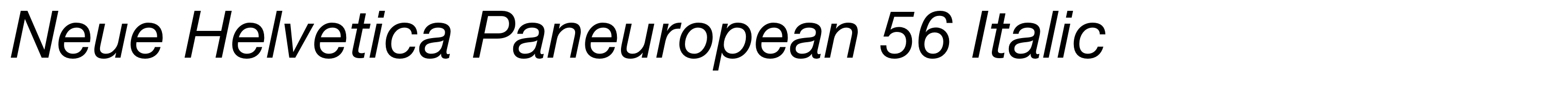 Neue Helvetica Paneuropean 56 Italic