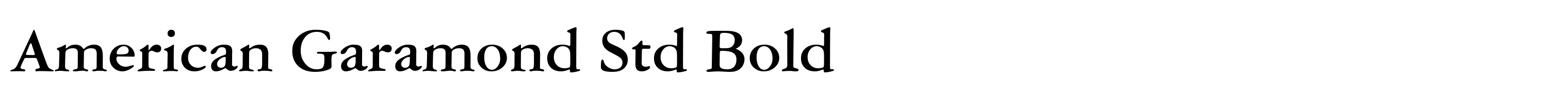 American Garamond Std Bold