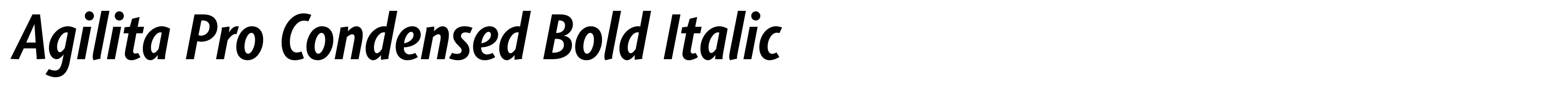 Agilita Pro Condensed Bold Italic