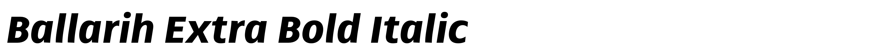 Ballarih Extra Bold Italic