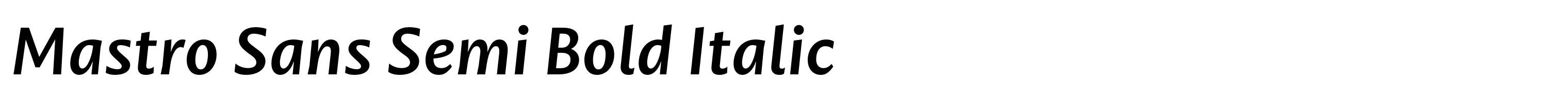 Mastro Sans Semi Bold Italic